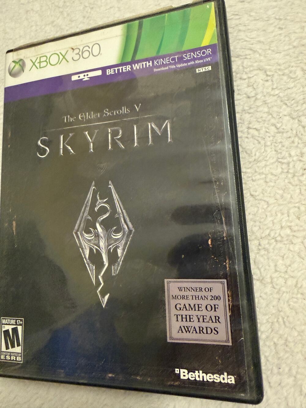 The Elder Scrolls V Skyrim Xbox 360 Bethesda Original Case Disc Tested